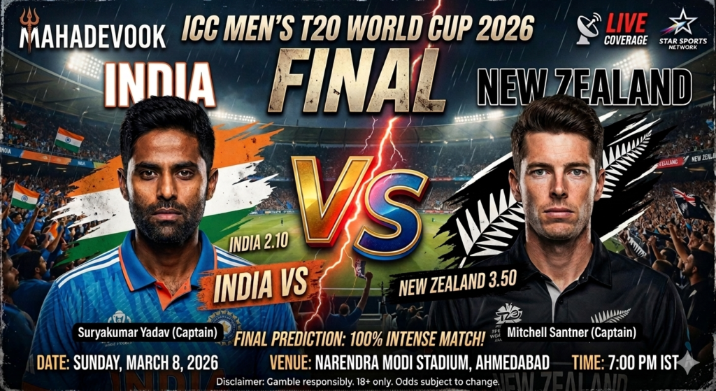 Ind vs NZ t20 final match prediction 2026